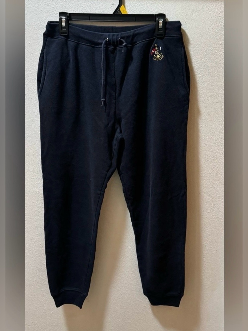 Vintage Lauren Ralph Lauren Navy Cross
Flag Jogger Sweatpants.